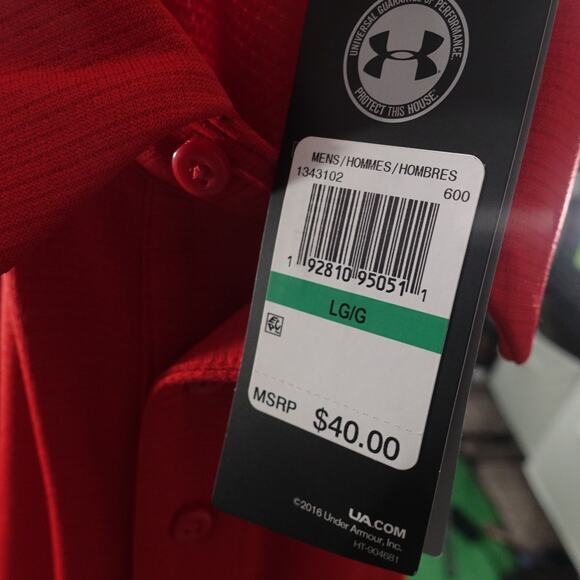 NWT FREDDY'S STEAKBURGERS UNDER ARMOUR WORK EMPLOYEE POLO SHIRT MENS L NEW! - Picture 10 of 11